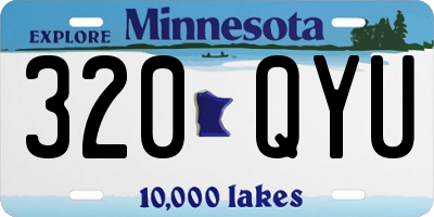 MN license plate 320QYU