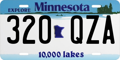 MN license plate 320QZA