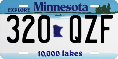 MN license plate 320QZF