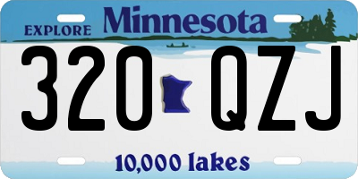 MN license plate 320QZJ