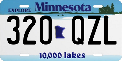 MN license plate 320QZL