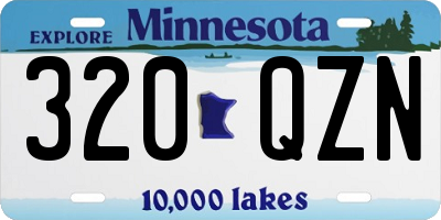 MN license plate 320QZN