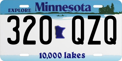 MN license plate 320QZQ
