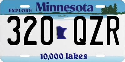 MN license plate 320QZR