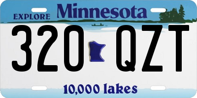 MN license plate 320QZT
