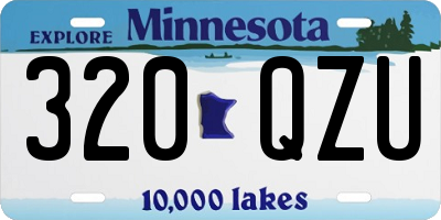 MN license plate 320QZU