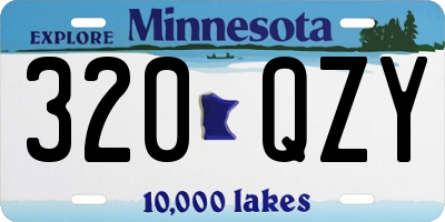 MN license plate 320QZY