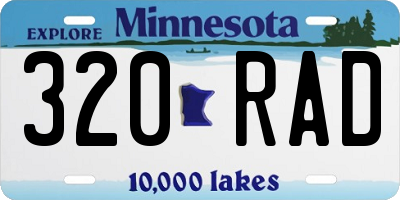 MN license plate 320RAD