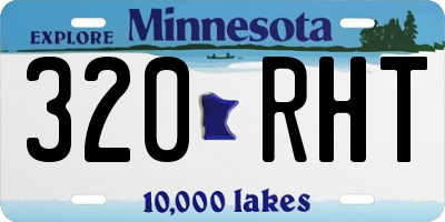 MN license plate 320RHT