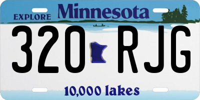 MN license plate 320RJG
