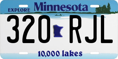 MN license plate 320RJL