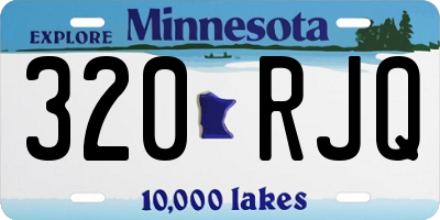 MN license plate 320RJQ