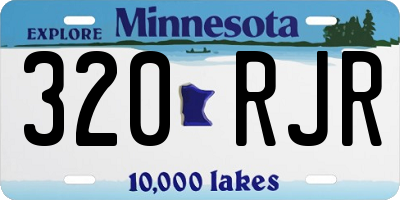 MN license plate 320RJR
