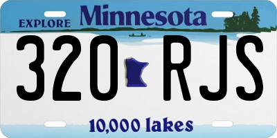 MN license plate 320RJS