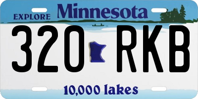 MN license plate 320RKB