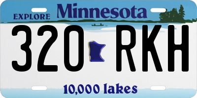 MN license plate 320RKH