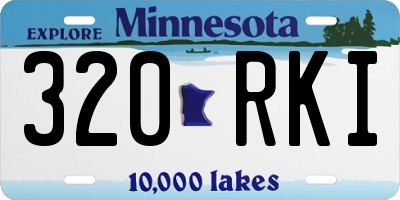 MN license plate 320RKI