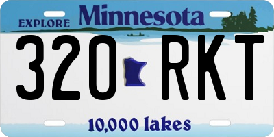 MN license plate 320RKT