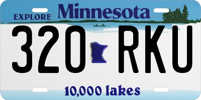 MN license plate 320RKU