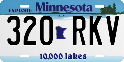 MN license plate 320RKV
