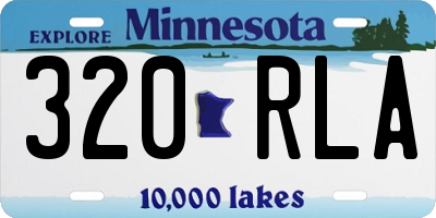 MN license plate 320RLA