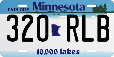MN license plate 320RLB