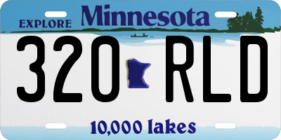MN license plate 320RLD