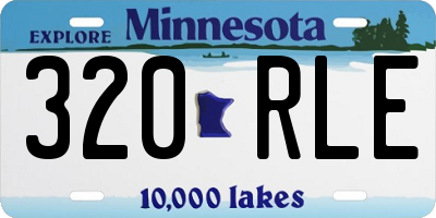 MN license plate 320RLE