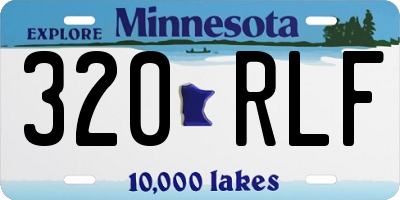 MN license plate 320RLF