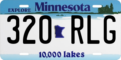 MN license plate 320RLG