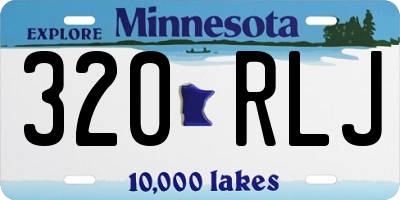 MN license plate 320RLJ
