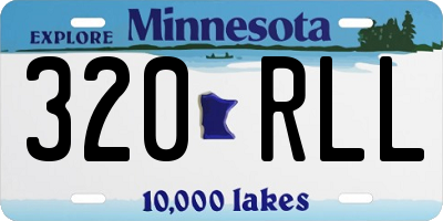 MN license plate 320RLL