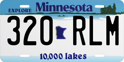 MN license plate 320RLM