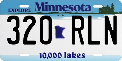 MN license plate 320RLN