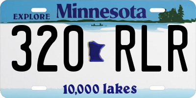 MN license plate 320RLR