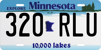 MN license plate 320RLU