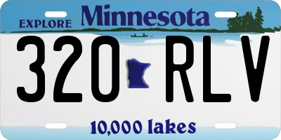MN license plate 320RLV