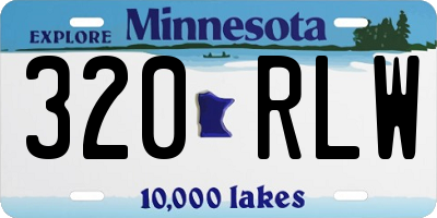 MN license plate 320RLW