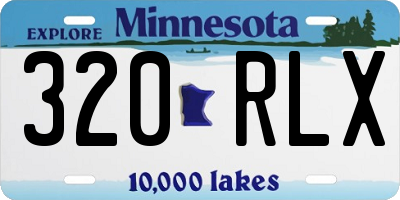 MN license plate 320RLX