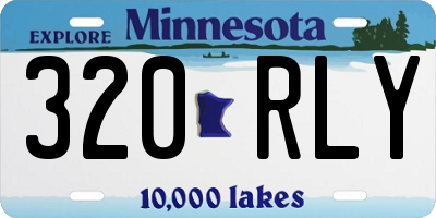 MN license plate 320RLY