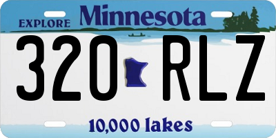 MN license plate 320RLZ