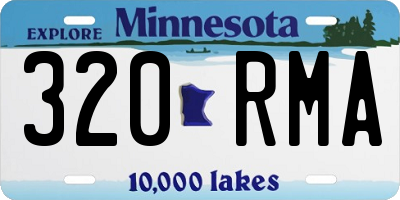 MN license plate 320RMA