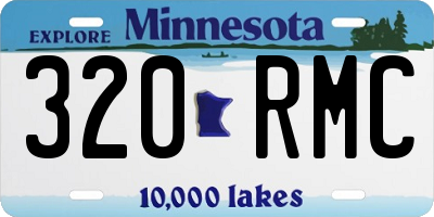 MN license plate 320RMC