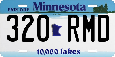 MN license plate 320RMD