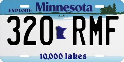 MN license plate 320RMF