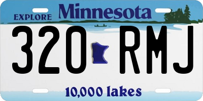 MN license plate 320RMJ