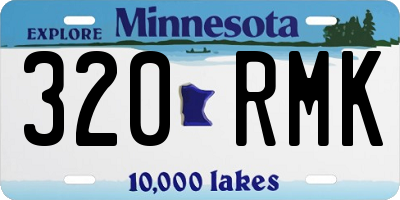 MN license plate 320RMK