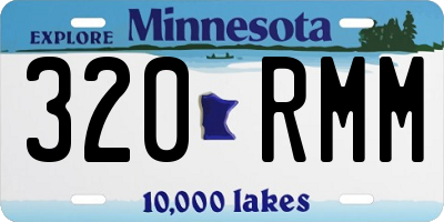 MN license plate 320RMM
