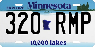 MN license plate 320RMP