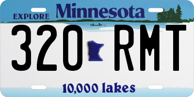 MN license plate 320RMT